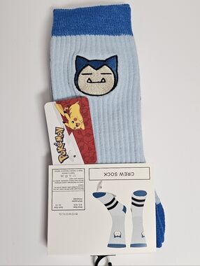 Bioworld unisex crew theme socks new one size mens womens kids Pokémon Snorlax